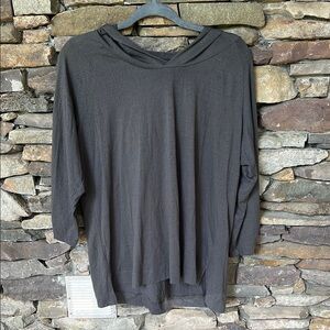 Dark Gray Hooded Top